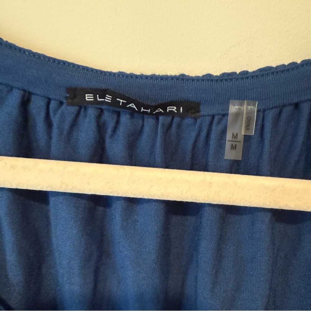 Elie Tahari Deep Blue Blouse - Picture 2 of 5